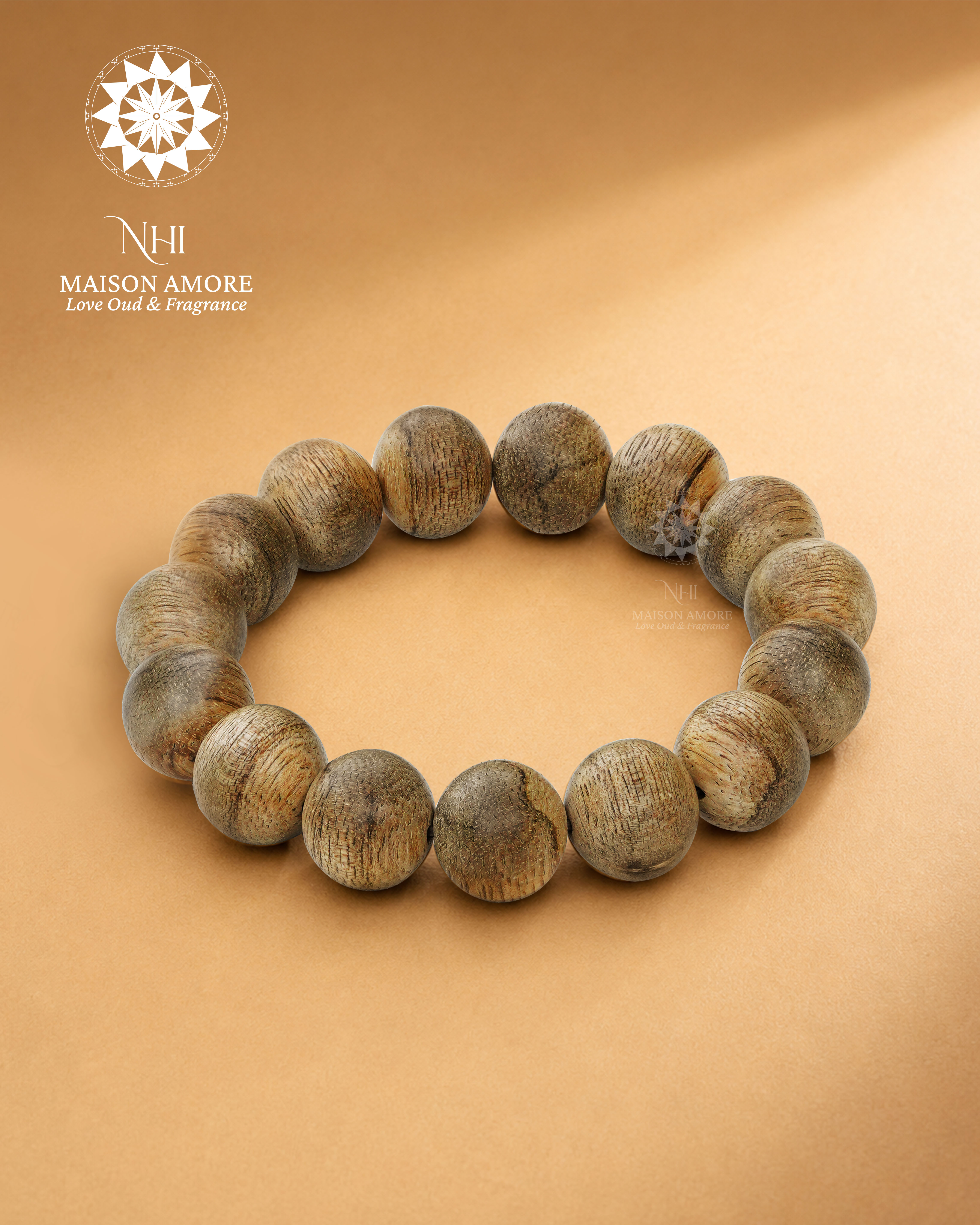 Vietnamese Natural Agarwood Bracelet – 12mm Round Beads | Premium Kyara Oud Jewelry